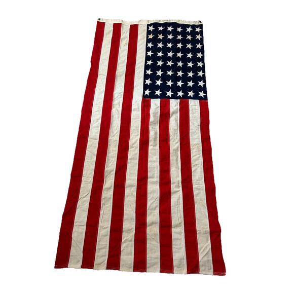 VTG RARE American Flag Bulldog Bunting 48 Stars WW2/Korean 40s US Treasury Dept - Picture 5 of 16